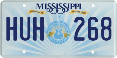 MS license plate HUH268