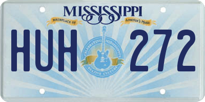 MS license plate HUH272