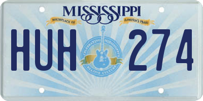 MS license plate HUH274