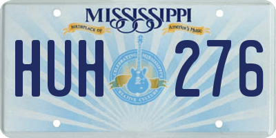 MS license plate HUH276