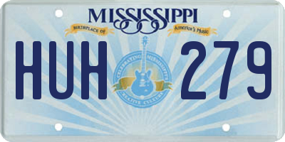 MS license plate HUH279