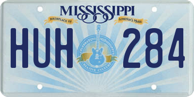 MS license plate HUH284