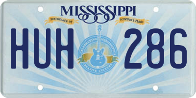 MS license plate HUH286