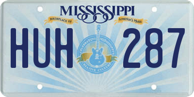 MS license plate HUH287