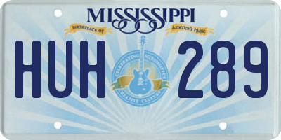 MS license plate HUH289