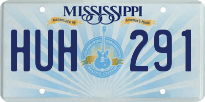 MS license plate HUH291