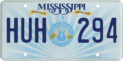 MS license plate HUH294