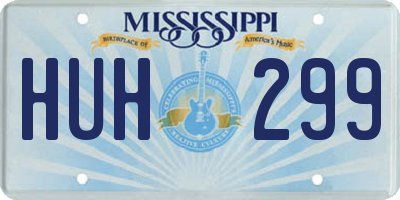 MS license plate HUH299