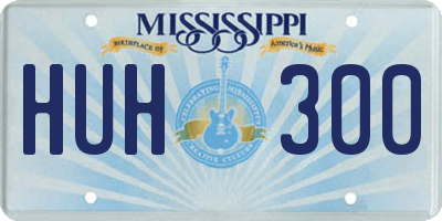 MS license plate HUH300