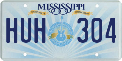 MS license plate HUH304