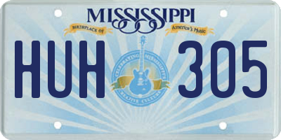MS license plate HUH305