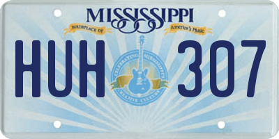 MS license plate HUH307