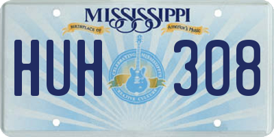 MS license plate HUH308