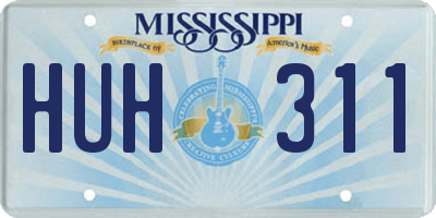 MS license plate HUH311