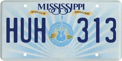 MS license plate HUH313