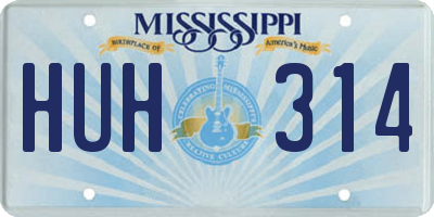 MS license plate HUH314