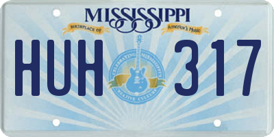 MS license plate HUH317