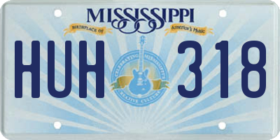 MS license plate HUH318