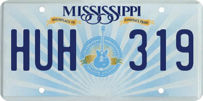 MS license plate HUH319