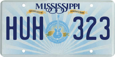 MS license plate HUH323