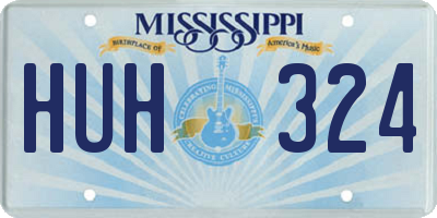 MS license plate HUH324