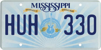 MS license plate HUH330