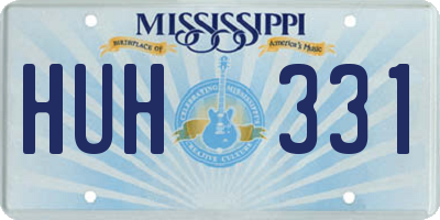 MS license plate HUH331