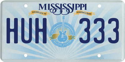MS license plate HUH333