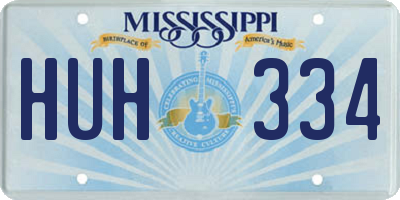 MS license plate HUH334