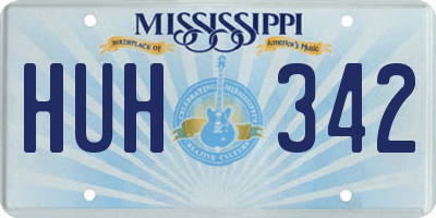 MS license plate HUH342