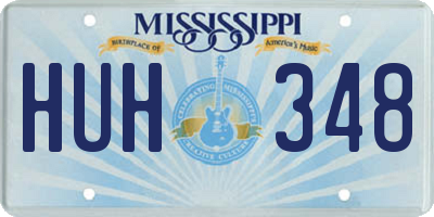 MS license plate HUH348