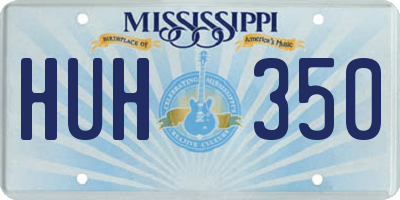 MS license plate HUH350