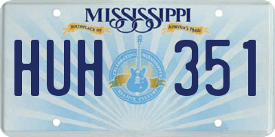 MS license plate HUH351