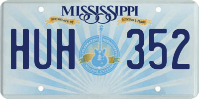 MS license plate HUH352