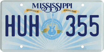 MS license plate HUH355