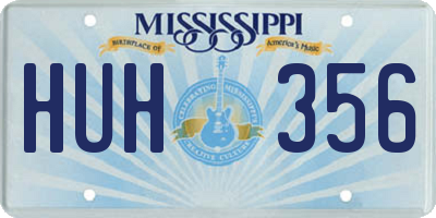 MS license plate HUH356