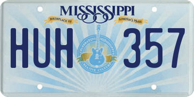 MS license plate HUH357