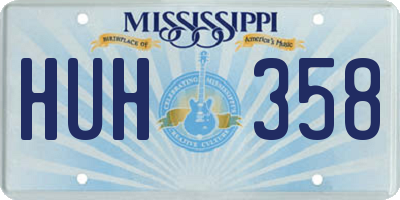 MS license plate HUH358