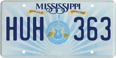 MS license plate HUH363