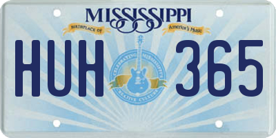 MS license plate HUH365