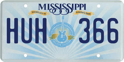 MS license plate HUH366