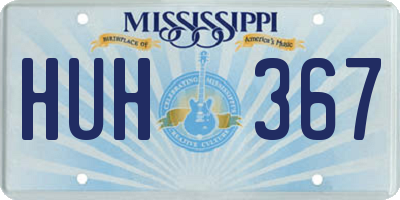 MS license plate HUH367