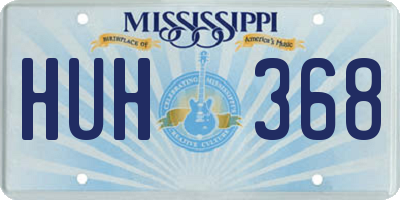 MS license plate HUH368