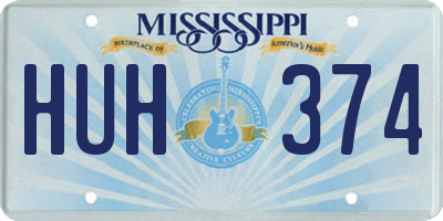 MS license plate HUH374