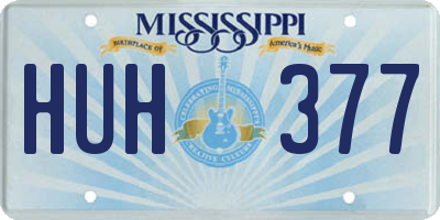 MS license plate HUH377