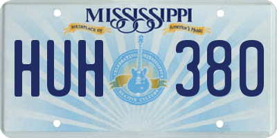 MS license plate HUH380