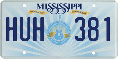 MS license plate HUH381