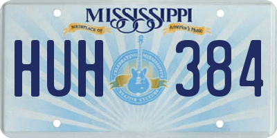 MS license plate HUH384