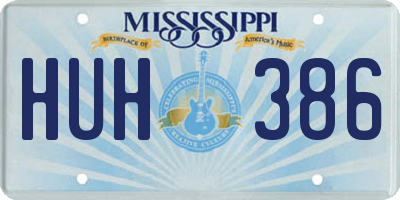 MS license plate HUH386