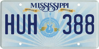 MS license plate HUH388